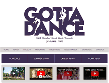 Tablet Screenshot of gottadance.ca